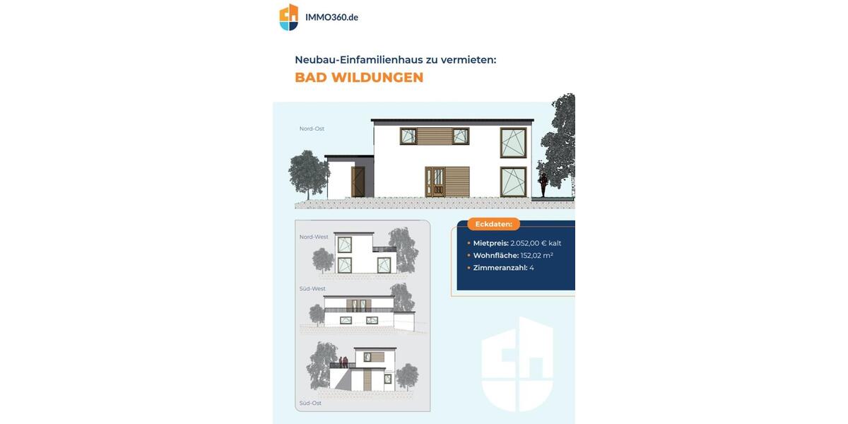 Etagenwohnung Bad Wildungen - 4 Zimmer, 152 m&sup2;, 2.052&euro; | Angebot:24864480