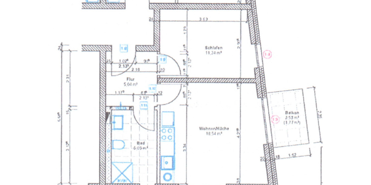 Etagenwohnung Neuruppin - 2 Zimmer, 45 m&sup2;, 800&euro; | Angebot:25342231