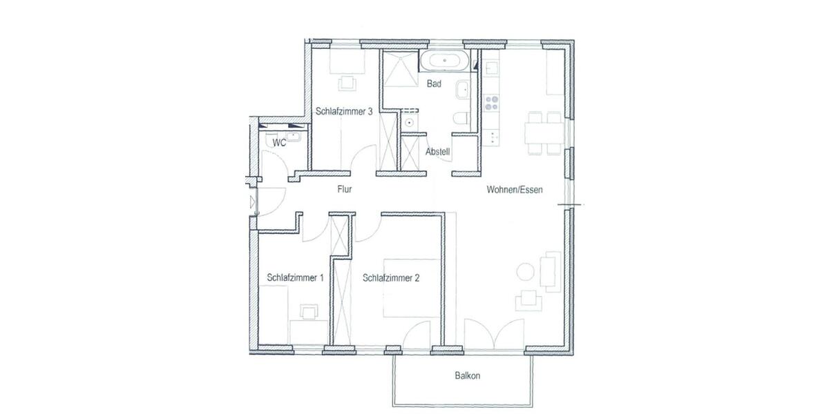Etagenwohnung Bernau bei Berlin - 4 Zimmer, 101 m&sup2;, 1.549&euro; | Angebot:24756874