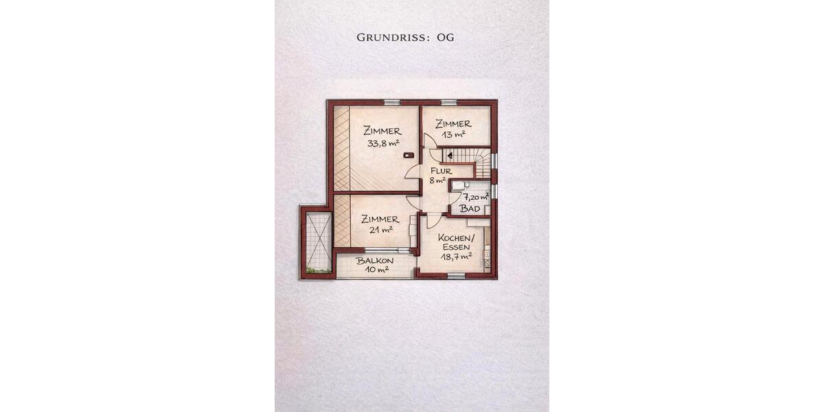 Dachgeschoßwohnung Wittislingen - 3 Zimmer, 101 m&sup2;, 1.300&euro; | Angebot:26705079