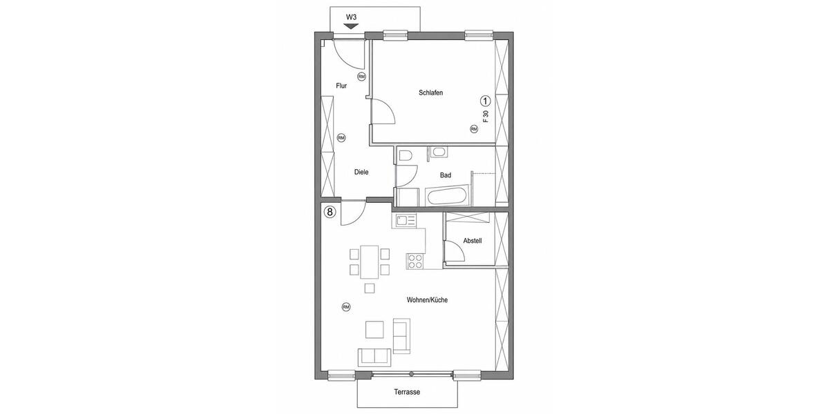 Etagenwohnung Luckau - 2 Zimmer, 64 m&sup2;, 805&euro; | Angebot:26677795