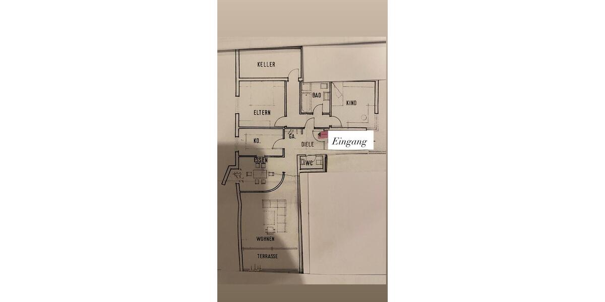 Terrassenwohnung Blieskastel - 2 Zimmer, 106 m&sup2;, 1.200&euro; | Angebot:25232397