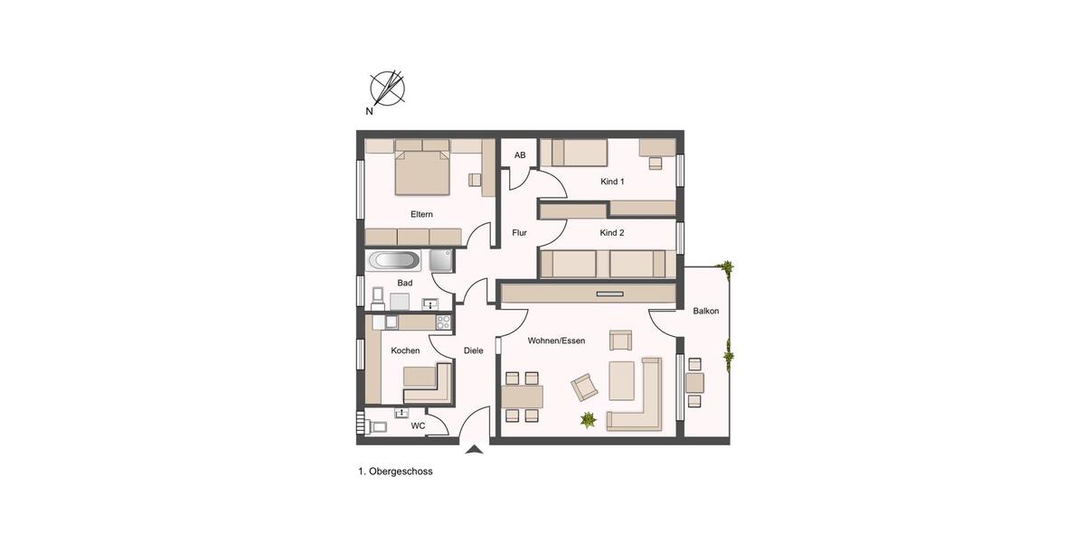 Etagenwohnung Kierspe - 4 Zimmer, 101 m&sup2;, 950&euro; | Angebot:26462869