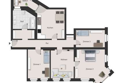 Wohnung Magdeburg Fermersleben - 4 Zimmer, 105 m&sup2;, 945&euro; | Angebot:25941965