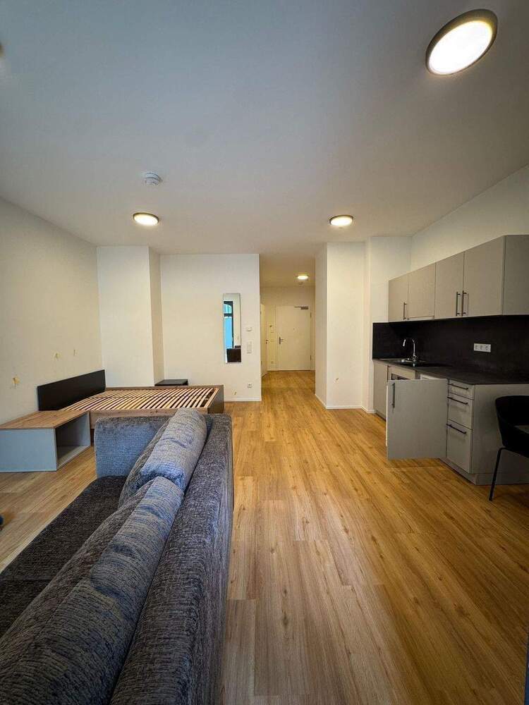 Loftige, möblierte 1-Zimmer-Wohnung mit großer Terrasse zum Erstbezug!