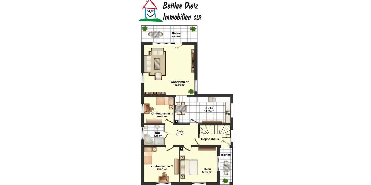 Etagenwohnung Schaafheim Mosbach - 4 Zimmer, 111 m&sup2;, 900&euro; | Angebot:26128578