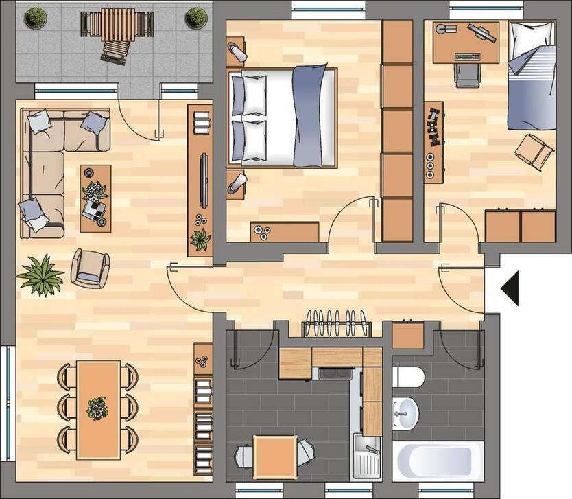 3-Zimmer-Wohnung in Witten Annen zimmer