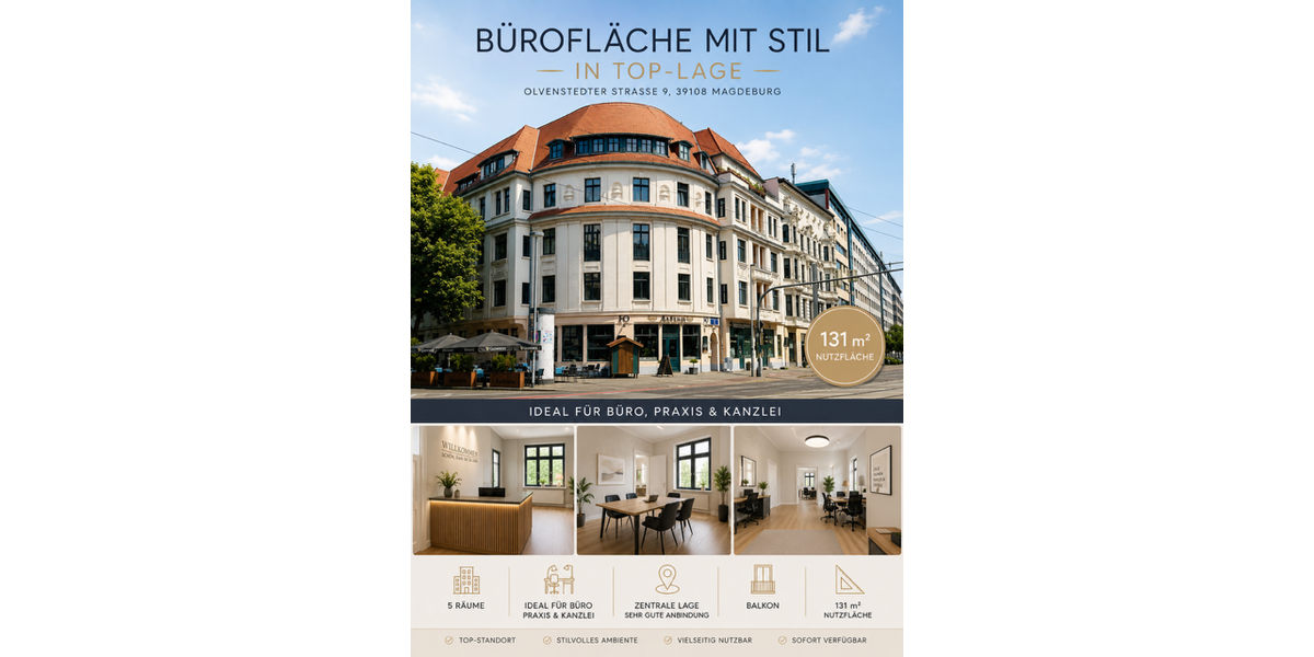 Gewerbeobjekt Magdeburg Stadtfeld Ost - 998&euro; | Angebot:27092865
