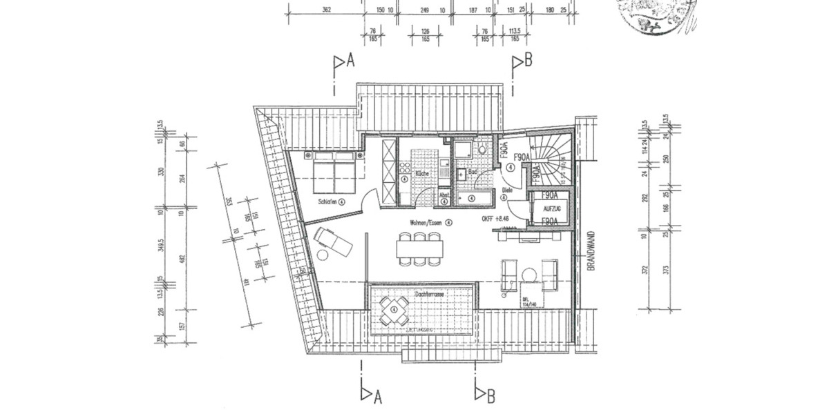 Dachgeschoßwohnung Haan - 2.5 Zimmer, 78 m&sup2;, 1.050&euro; | Angebot:25833787