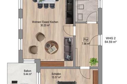 Wohnung Haiger - 2 Zimmer, 64 m&sup2;, 720&euro; | Angebot:26490258