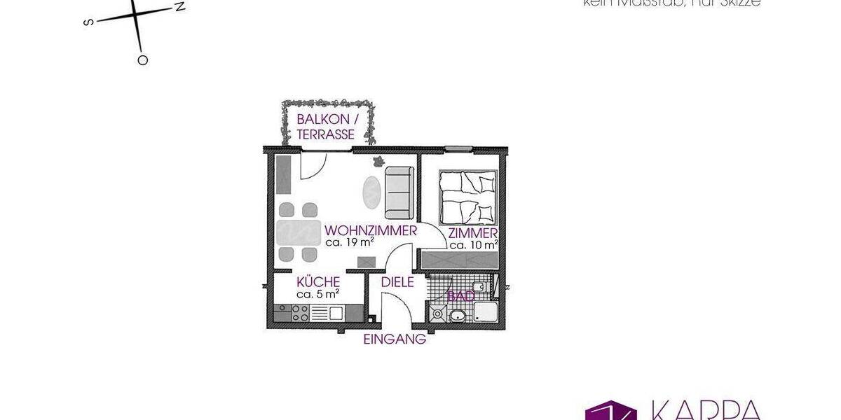 Etagenwohnung Oschersleben - 2 Zimmer, 42 m&sup2;, 380&euro; | Angebot:26065310