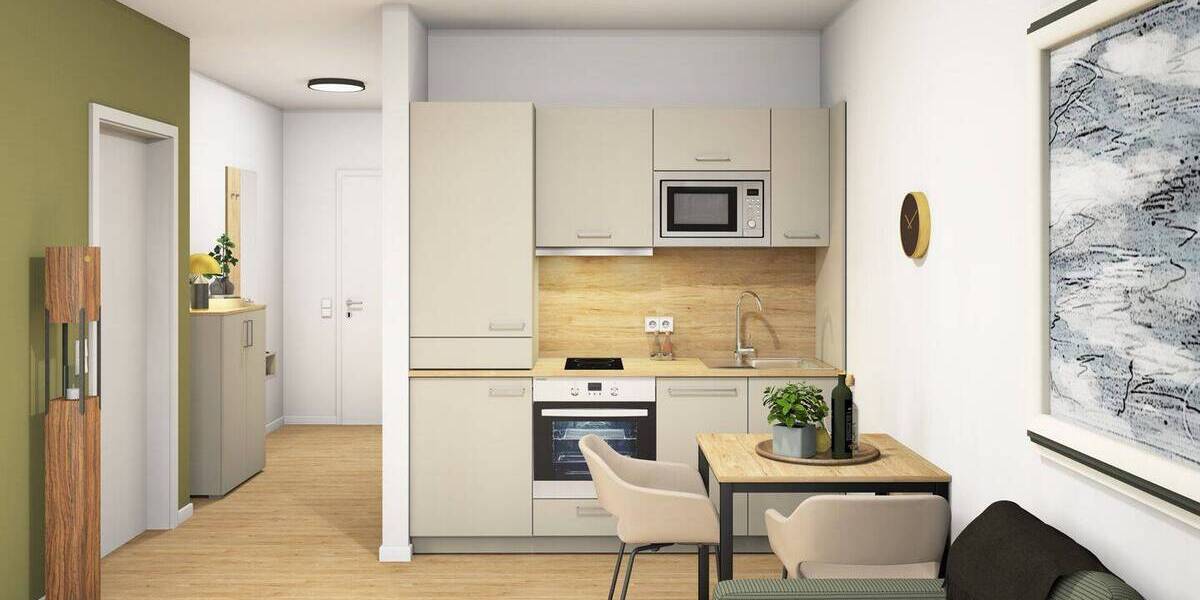 Etagenwohnung Landshut Achdorf - 2 Zimmer, 39 m&sup2;, 860&euro; | Angebot:26607186