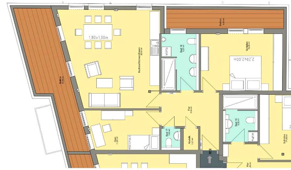 Etagenwohnung Herborn - 3 Zimmer, 100 m&sup2;, 1.150&euro; | Angebot:26267032