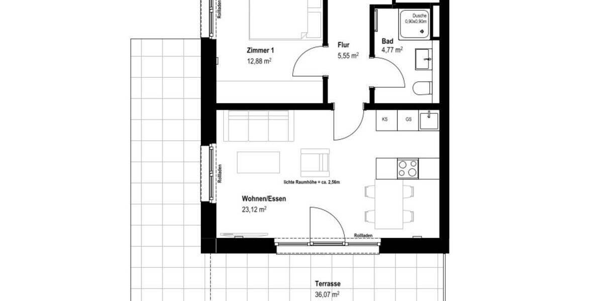 Etagenwohnung Eutin Fissau - 2 Zimmer, 65 m&sup2;, 960&euro; | Angebot:26644235