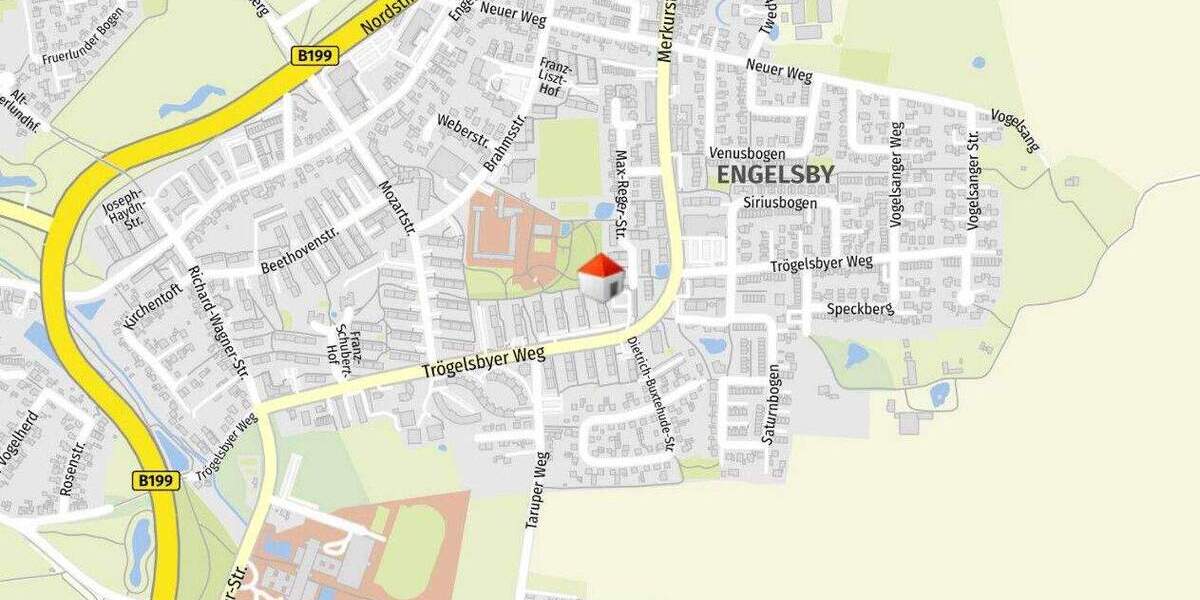 Etagenwohnung Flensburg Engelsby - 3 Zimmer, 69 m&sup2;, 630&euro; | Angebot:25660667