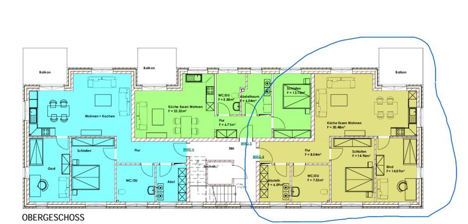 Etagenwohnung Bohmte - 3 Zimmer, 86 m&sup2;, 940&euro; | Angebot:23741813