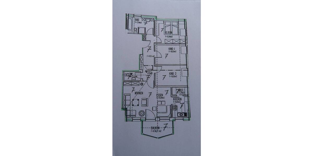 Etagenwohnung Wirsberg - 4 Zimmer, 84 m&sup2;, 510&euro; | Angebot:26740957