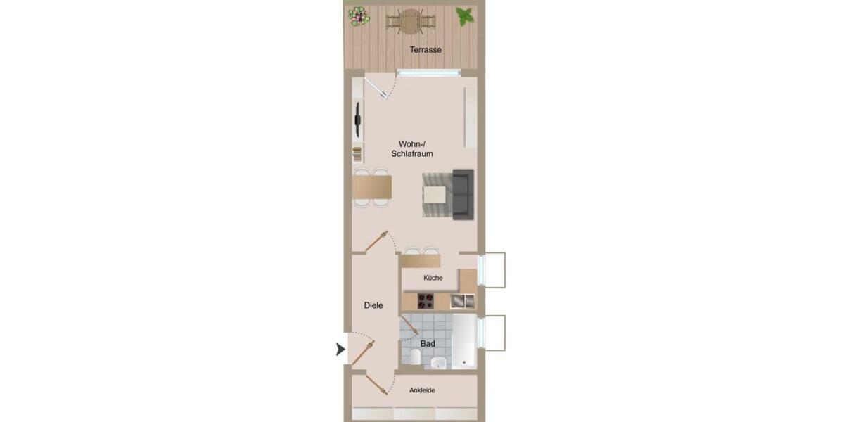Wohnen auf Zeit Bottrop Boy - 2 Zimmer, 45 m&sup2;, 950&euro; | Angebot:26173226