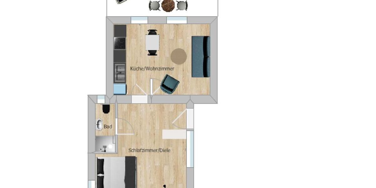 Erdgeschoßwohnung Weener - 2 Zimmer, 50 m&sup2;, 890&euro; | Angebot:24391862