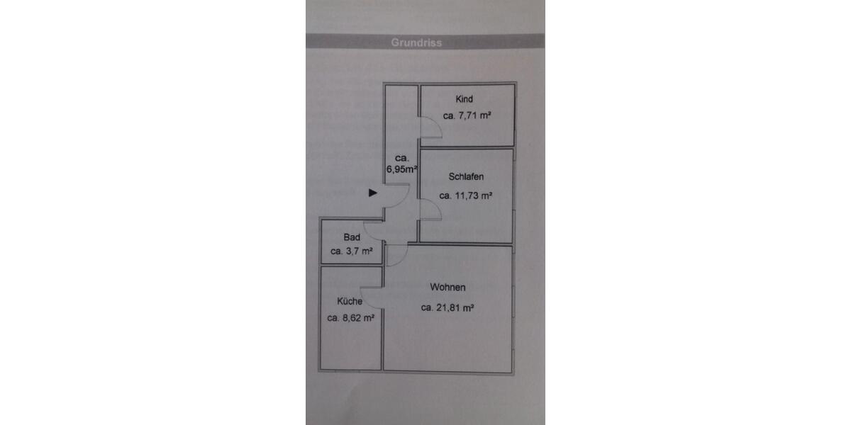Etagenwohnung Greifswald Groß Schönwalde - 3 Zimmer, 61 m&sup2;, 610&euro; | Angebot:26619092
