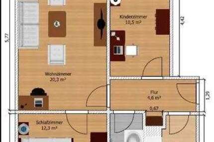 Wohnung Reichenbach - 3 Zimmer, 60 m&sup2;, 340&euro; | Angebot:15683526