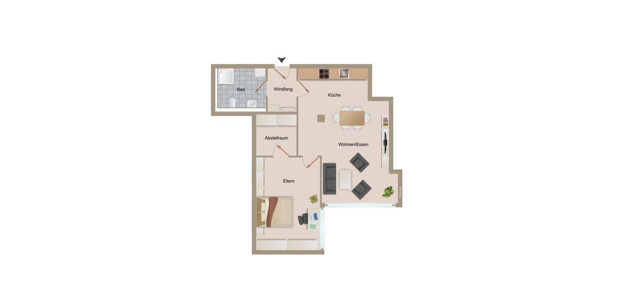 Etagenwohnung Bremen - 2 Zimmer, 82 m&sup2;, 1.200&euro; | Angebot:23878474