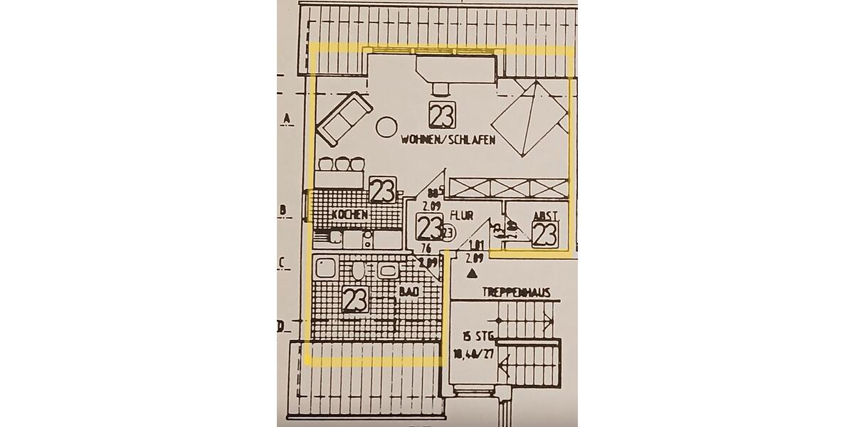 Dachgeschoßwohnung Stadthagen - 1 Zimmer, 47 m&sup2;, 450&euro; | Angebot:24874703