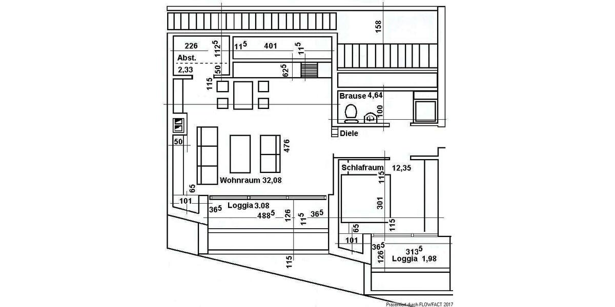 Dachgeschoßwohnung Eschweiler - 2 Zimmer, 62 m&sup2;, 496&euro; | Angebot:25988822