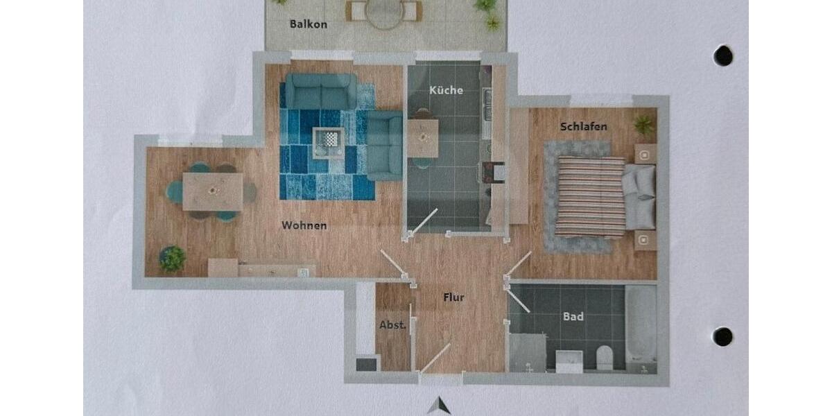 Etagenwohnung Diepholz - 2 Zimmer, 72 m&sup2;, 585&euro; | Angebot:26680545