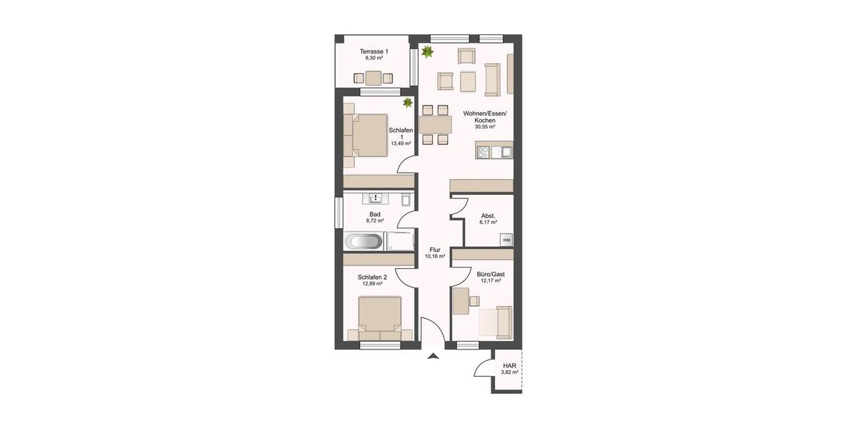 Doppelhaushälfte Hemmoor - 4 Zimmer, 98 m&sup2;, 1.225&euro; | Angebot:25958933