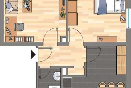 Wohnung Landau in der Pfalz - 2 Zimmer, 51 m&sup2;, 476&euro; | Angebot:25272494