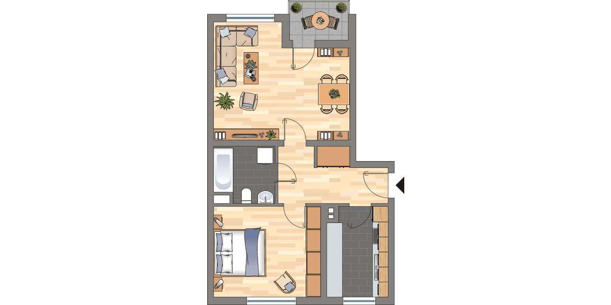 Etagenwohnung Neustadt an der Weinstraße - 2 Zimmer, 57 m&sup2;, 549&euro; | Angebot:26750120