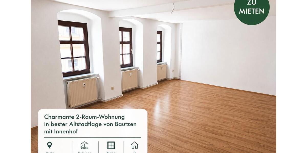 Etagenwohnung Bautzen - 2 Zimmer, 62 m&sup2;, 430&euro; | Angebot:26561427