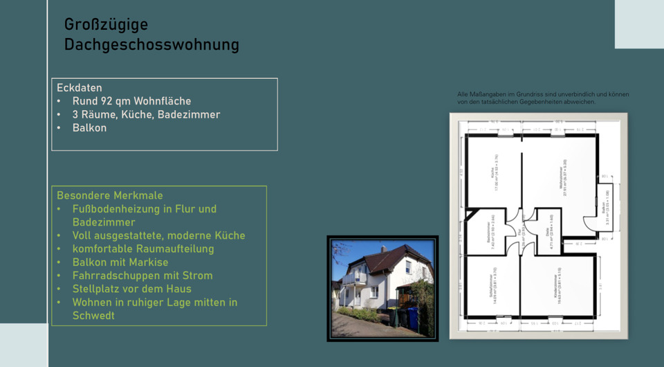 3 Zimmer Dachgeschosswohnung mit Balkon 3 zimmer