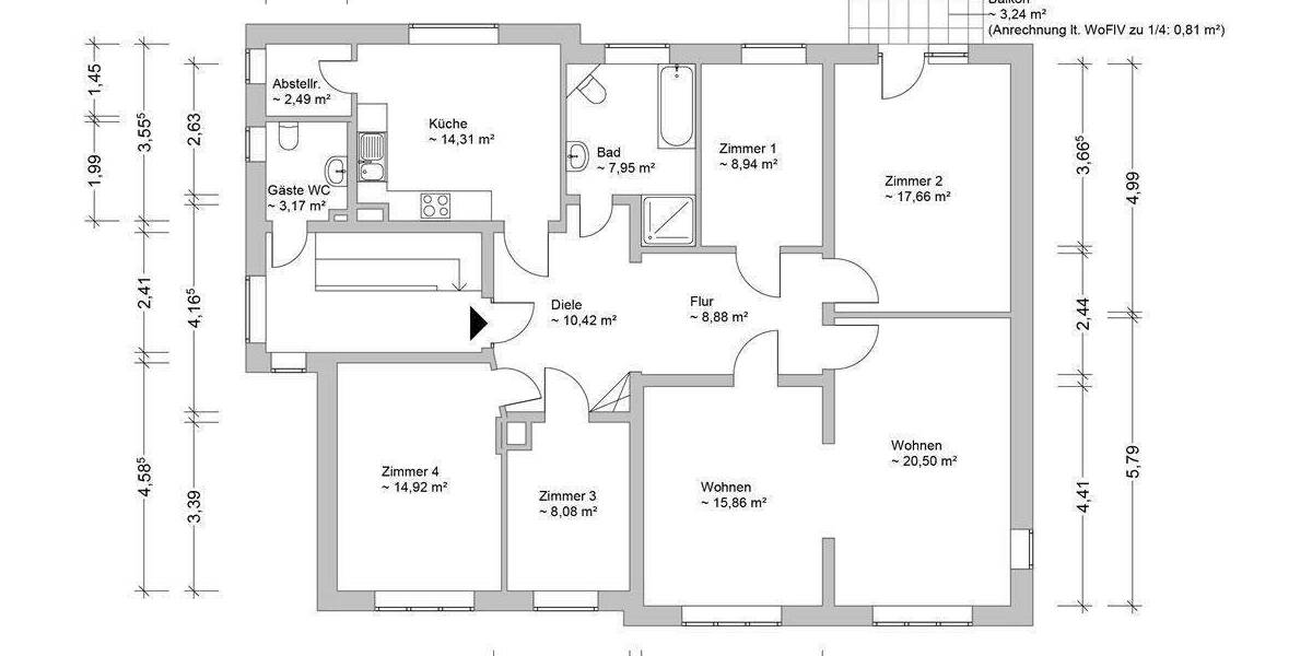 Etagenwohnung Jesteburg - 6 Zimmer, 130 m&sup2;, 1.625&euro; | Angebot:25695415