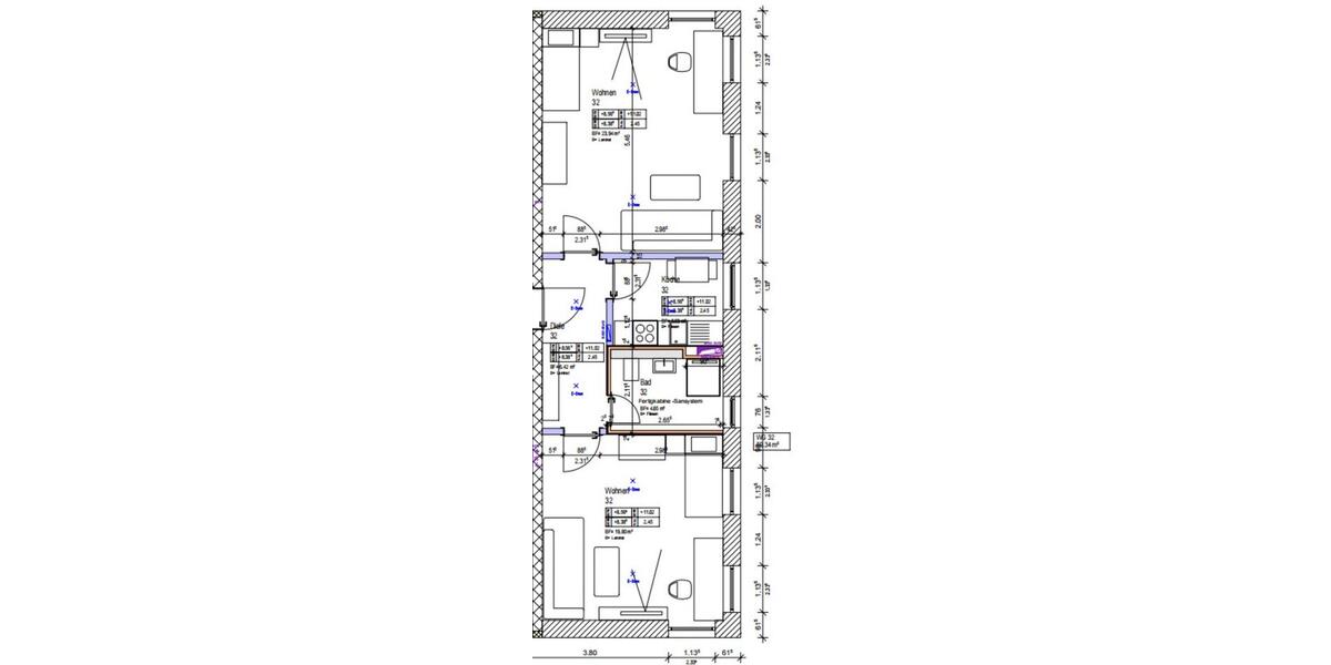 Etagenwohnung Mühldorf am Inn - 2 Zimmer, 60 m&sup2;, 820&euro; | Angebot:25915912