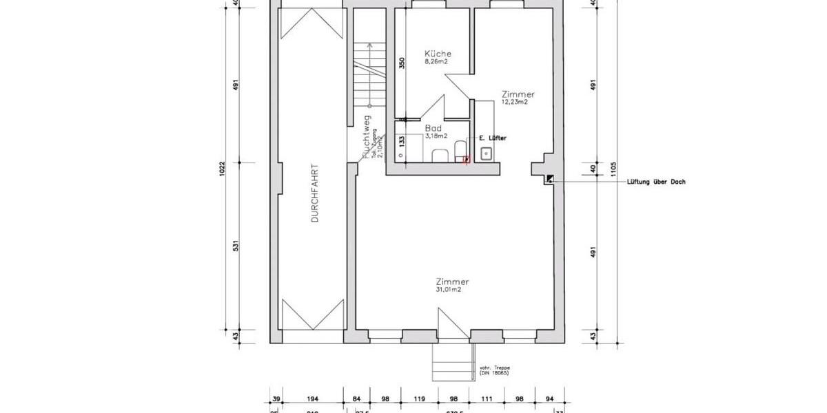 Etagenwohnung Rheinsberg - 2 Zimmer, 54 m&sup2;, 405&euro; | Angebot:23826297