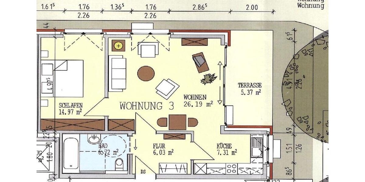 Erdgeschoßwohnung Ahaus - 3 Zimmer, 67 m&sup2;, 800&euro; | Angebot:25972386