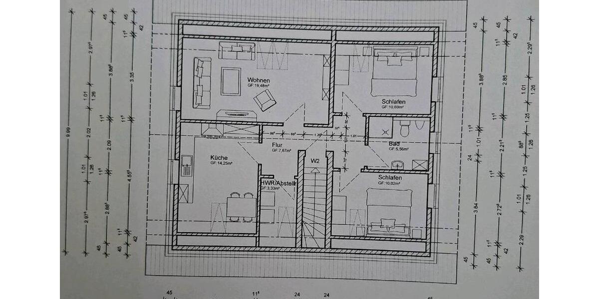 Dachgeschoßwohnung Apen - 3 Zimmer, 70 m&sup2;, 695&euro; | Angebot:26600936