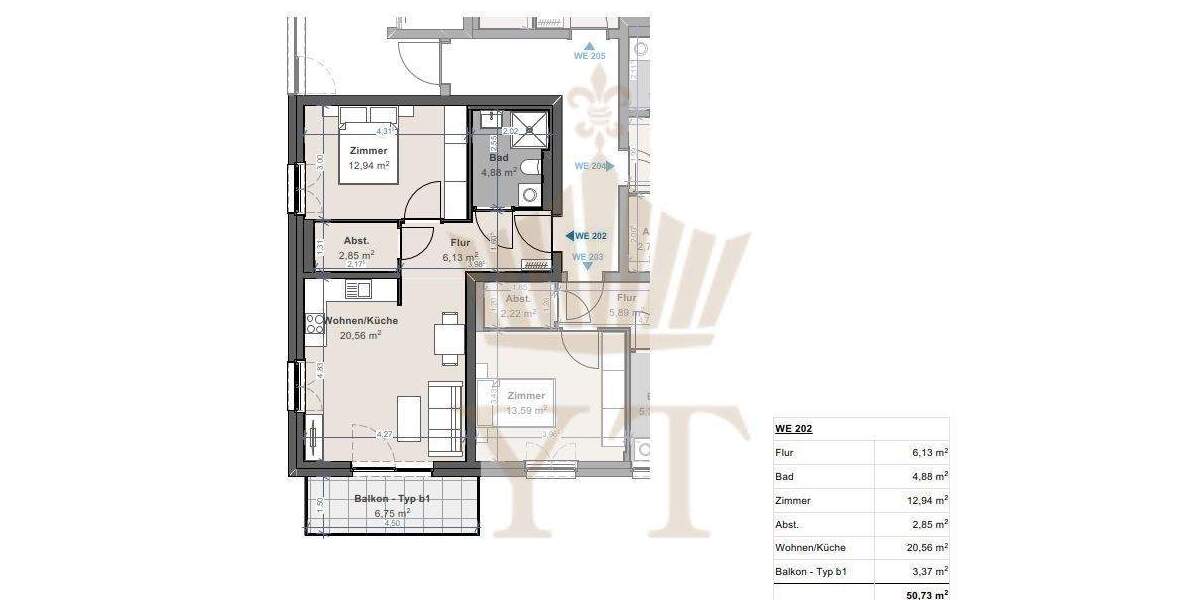 Etagenwohnung Biesenthal - 2 Zimmer, 50 m&sup2;, 800&euro; | Angebot:24909883