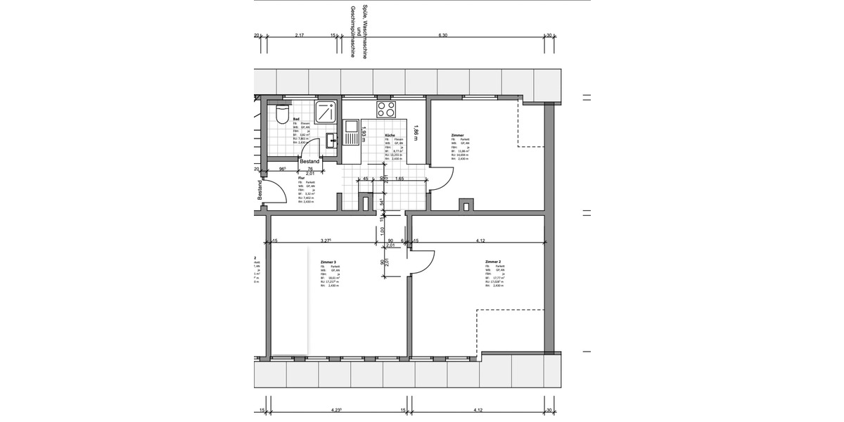 Etagenwohnung Neustadt an der Aisch Neustadt - 3 Zimmer, 65 m&sup2;, 800&euro; | Angebot:26542616