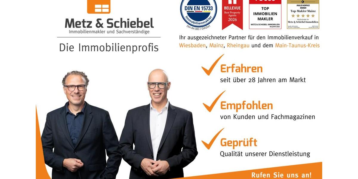 Etagenwohnung Walluf - 2 Zimmer, 62 m&sup2;, 1.100&euro; | Angebot:26561184