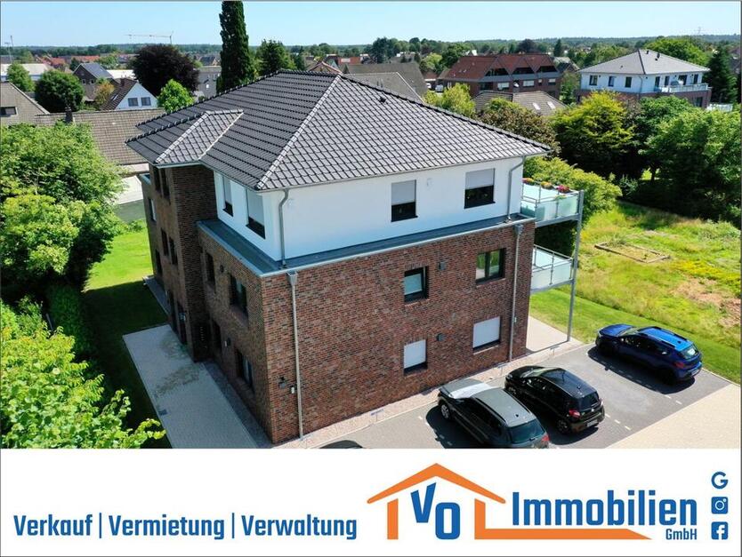 KfW40: Energiesparende Erdgeschoßwohnung mit EBK & Südwestterrasse in zentraler Lage von Wiesmoor