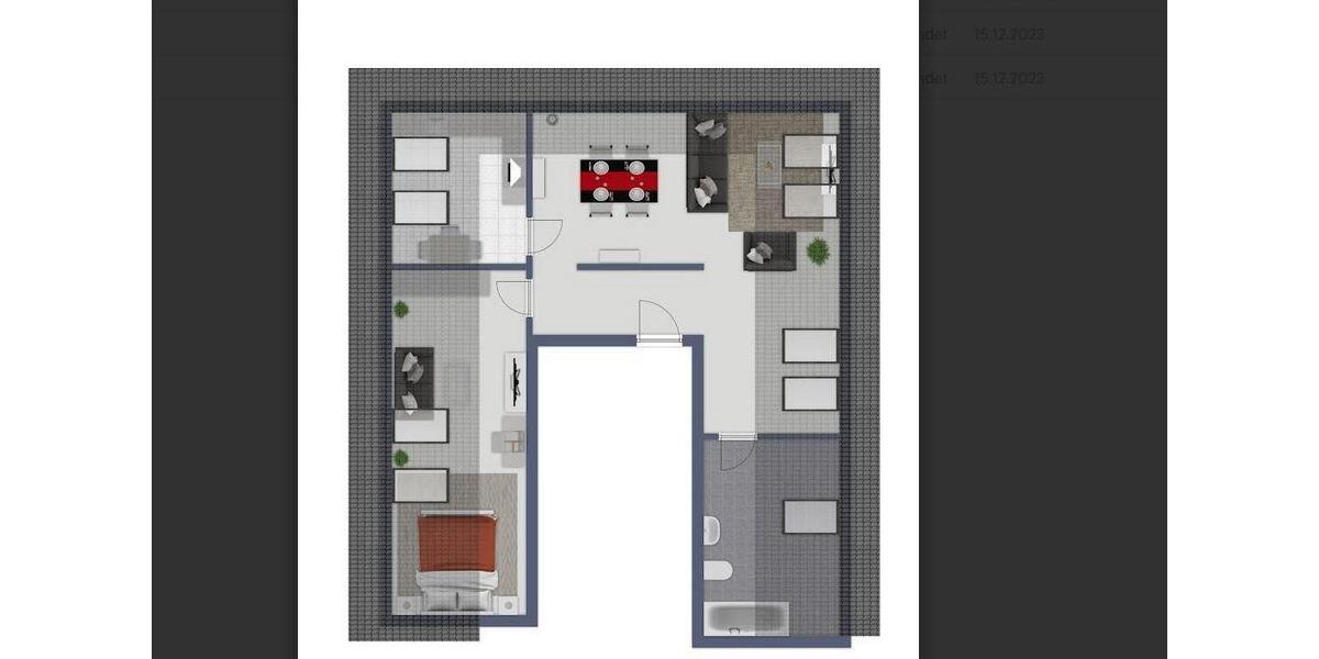 Dachgeschoßwohnung Bitterfeld-Wolfen Wolfen - 2 Zimmer, 87 m&sup2;, 653&euro; | Angebot:17645335