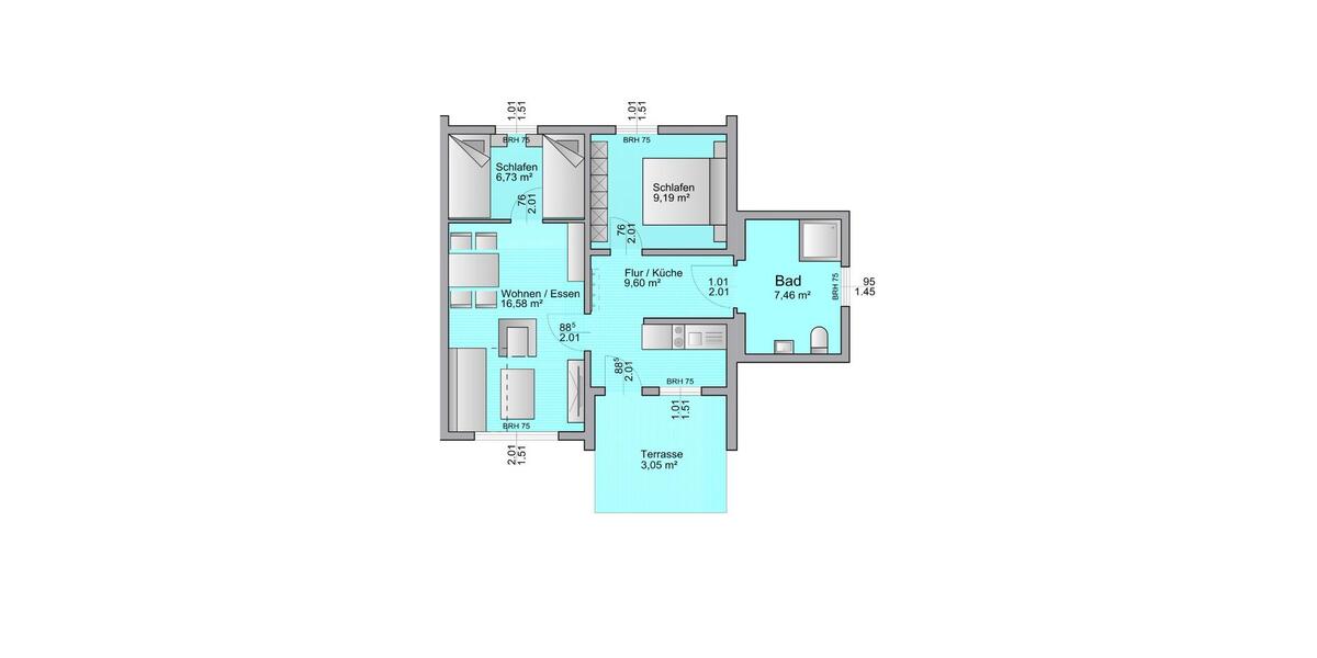 Erdgeschoßwohnung Nastätten - 6 Zimmer, 100 m&sup2;, 750&euro; | Angebot:24674543