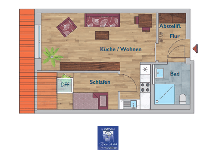 Etagenwohnung Arnsdorf - 2 Zimmer, 44 m&sup2;, 580&euro; | Angebot:25708923