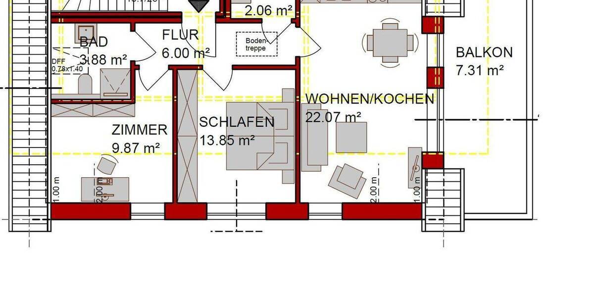 Etagenwohnung Scheeßel - 3 Zimmer, 65 m&sup2;, 943&euro; | Angebot:26183143