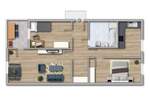 Etagenwohnung Magdeburg Neu Olvenstedt - 3 Zimmer, 64 m&sup2;, 426&euro; | Angebot:26259208
