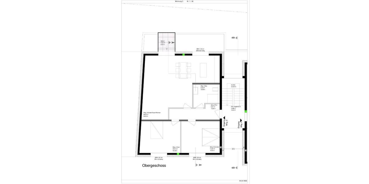 Etagenwohnung Osburg - 3 Zimmer, 100 m&sup2;, 1.350&euro; | Angebot:25182740