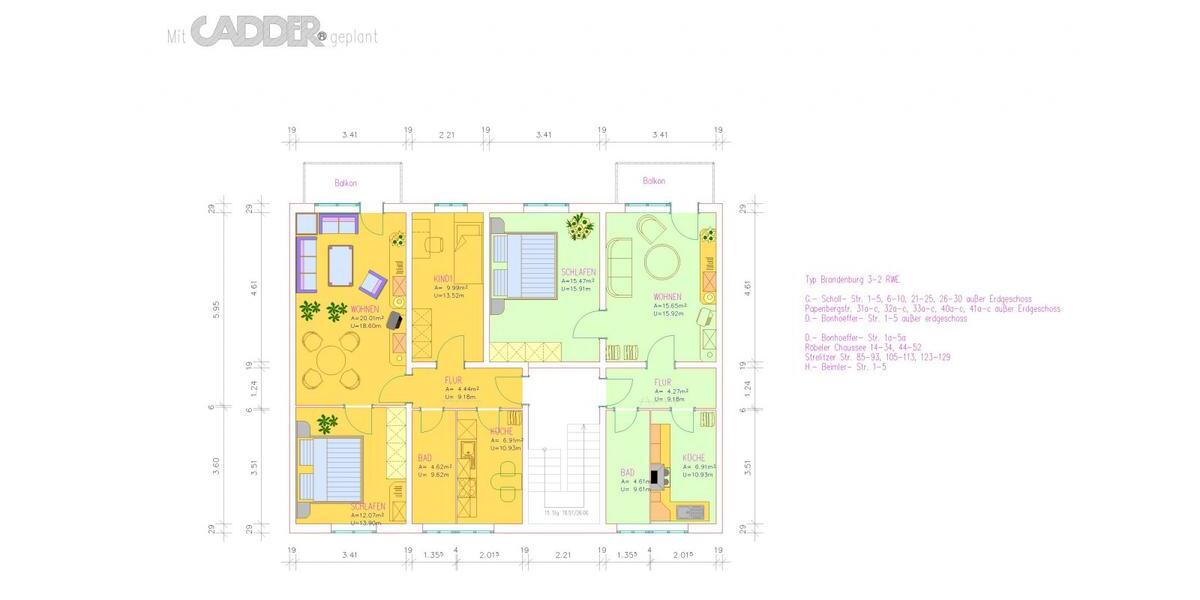 Etagenwohnung Waren (Müritz) - 2 Zimmer, 48 m&sup2;, 309&euro; | Angebot:26261628